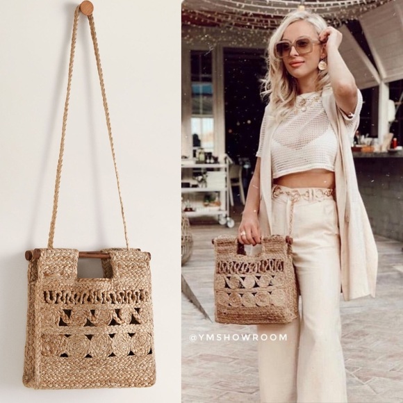 Mango Handbags - Jute handmade bag MANGO